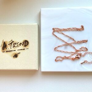 Rose Gold, Gold, Silver plated Wave Chain Necklace for Women